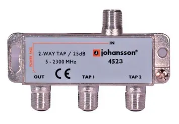Odgałęźnik antenowy 2-krotny 5-2300 MHz Johansson 4523 25dB