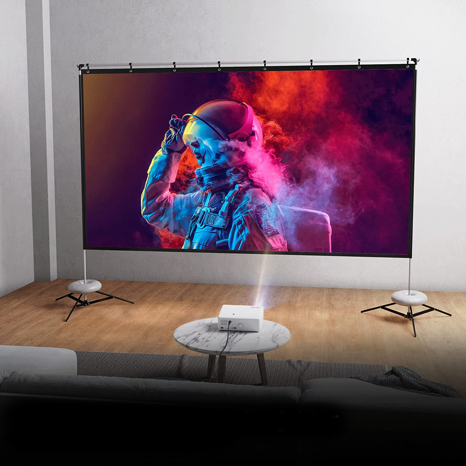 Ekran projekcyjny, Projektor, Kino domowe, Projekcja HD, Projekcja 4K