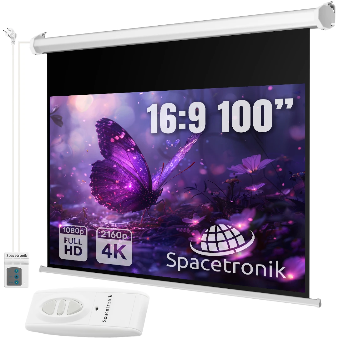 Elektryczny Ekran Projekcyjny Ścienny 100 16:9 OUTLET
