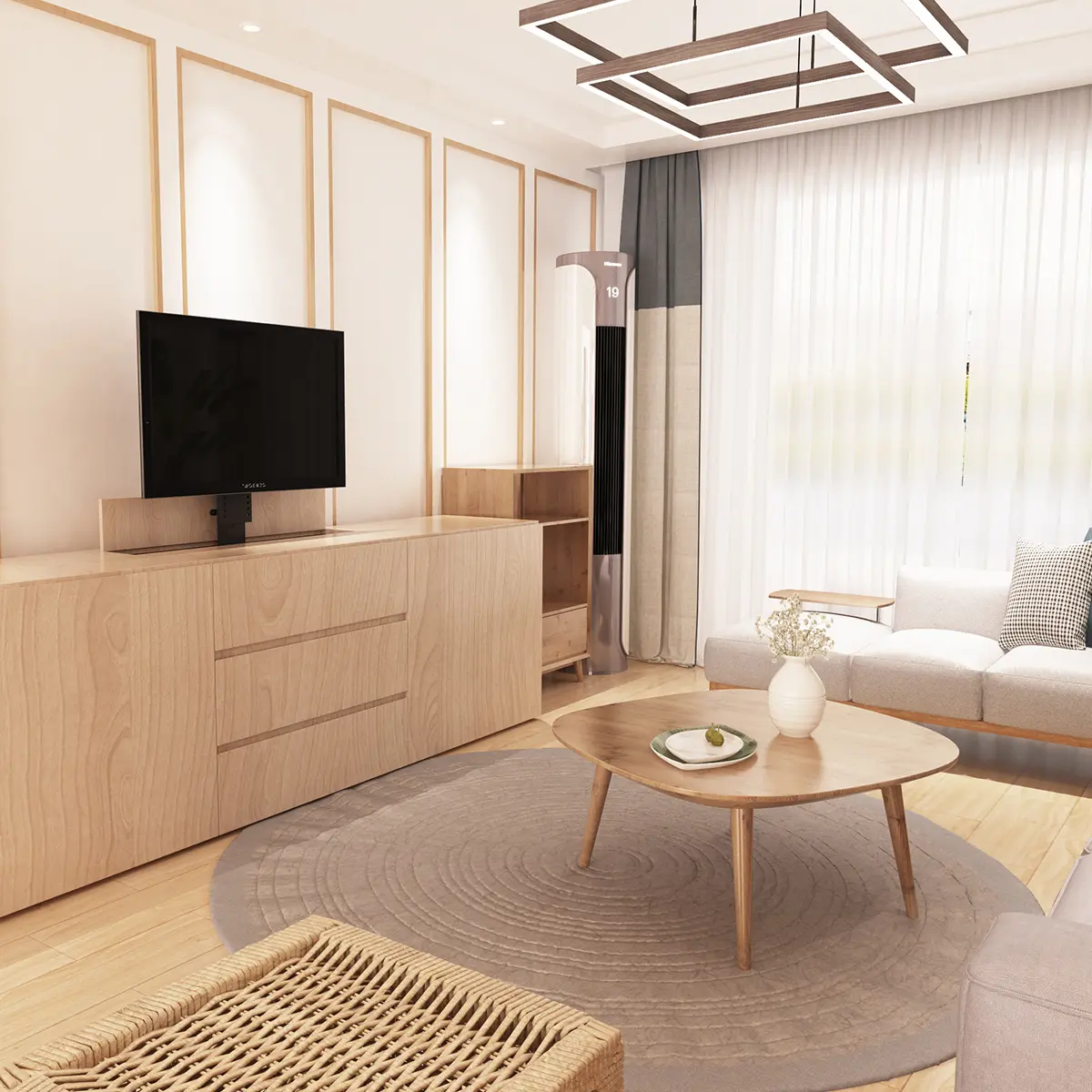 Elektryczny stelaż na telewizor chowany w szafce Spacetronik SPE-T11 (32\'\' - 57\'\', 50 kg)