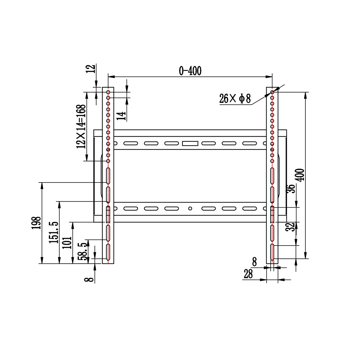 Elektryczny stelaż na telewizor chowany w szafce Spacetronik SPE-T11 (32\'\' - 57\'\', 50 kg)