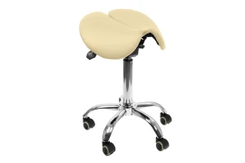 Ergonomiczny hoker siodło taboret obrotowy Spacetronik Sella (beżowy)