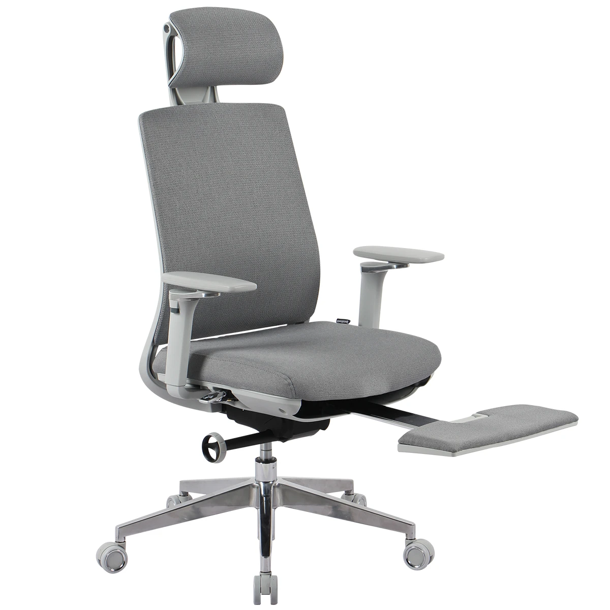Fotel ergonomiczny biurowy 5D z podnóżkiem Spacetronik Albert Szary