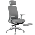 Fotel ergonomiczny biurowy 5D z podnóżkiem Spacetronik Albert Szary OUTLET 