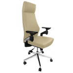 Fotel ergonomiczny biurowy z podłokietnikiem 4D Spacetronik GUNNAR kremowy OUTLET