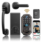 Inteligentny zamek do drzwi z klamką ARPHA D289H z WiFi, kamerą i czytnikiem linii TUYA