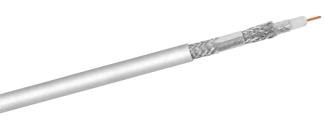 Kabel Koncentryczny RG6 Goobay 1,02 CCS 120dB Quad-shield 4xEKR oplot x128