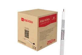 Kabel koncentryczny RG6 Spacetronik HOKA 4K 1.02 CU Dualshield karton 250m