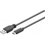 Kabel USB-C - USB-A 2.0 Czarny 1,8m Goobay