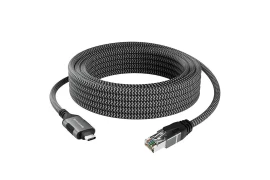 Karta sieciowa USB Gigabit, kabel adapter Ethernet USB-C do RJ45 Spacetronik, 2m