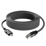 Karta sieciowa USB Gigabit, kabel adapter Ethernet USB-C do RJ45 Spacetronik, 0,5m