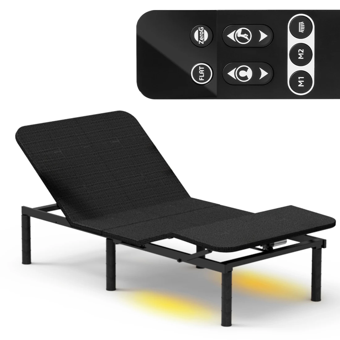 Łóżko elektryczne regulowane z poświetleniem do sypialni 200x90 cm Spacetronik DOZEE02