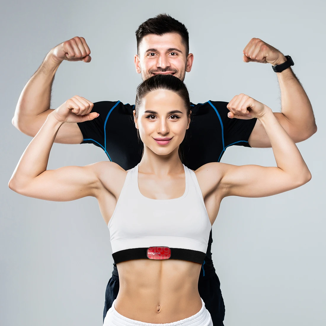 Miernik tętna ANT+ BT opaska na klatkę piersiową czerwony Magene H603