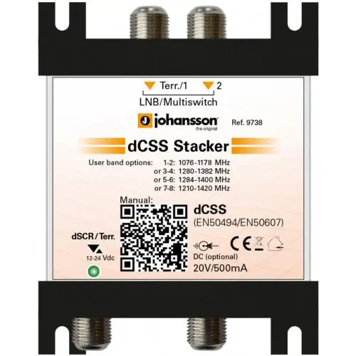 Multiswitch Unicable II Johansson 9738 - Konwerter TWIN / 8x UB UNicable