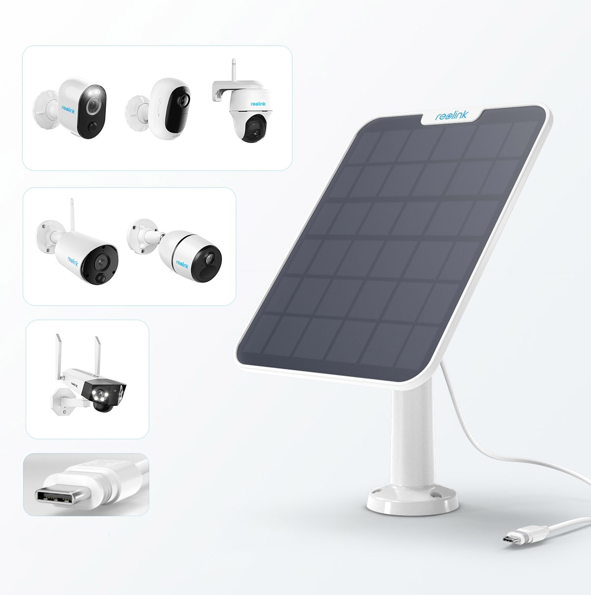 Panel solarny 6W do kamer zewnętrznych Reolink - czarny