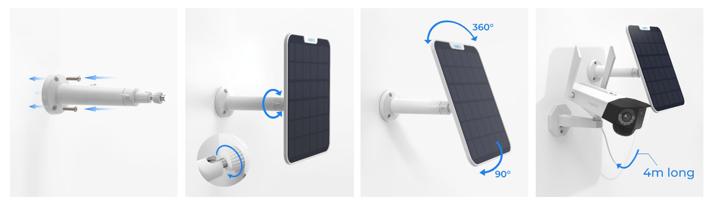Panel solarny 6W do kamer zewnętrznych Reolink - czarny