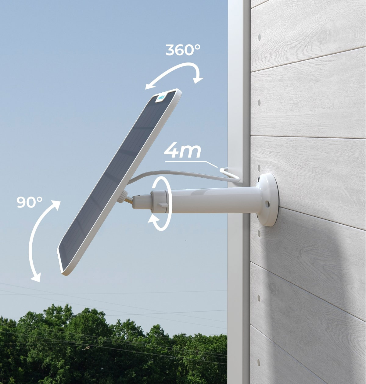 Panel solarny 6W do kamer zewnętrznych Reolink - czarny