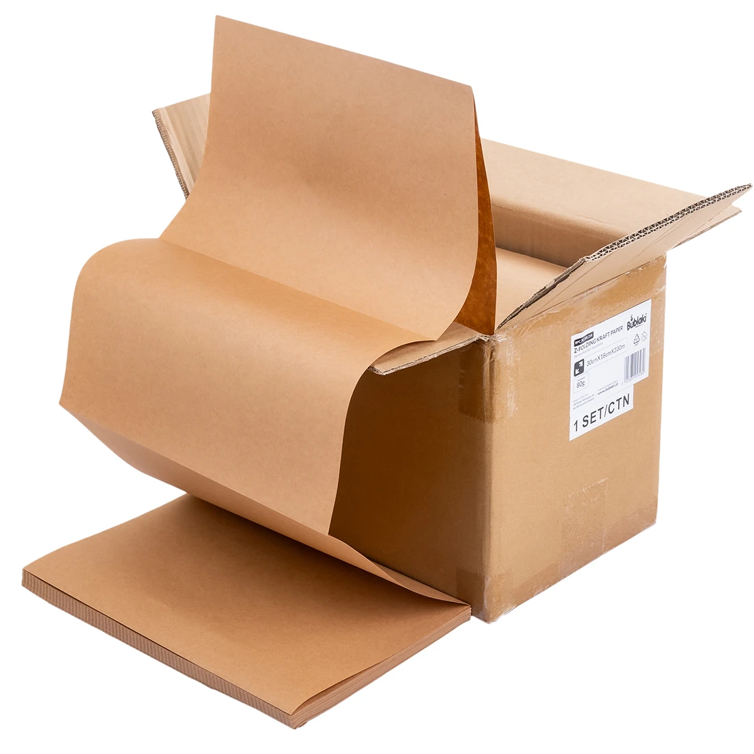 Papier pakowy do maszyn EKO kraft, składany 8kg  30cm x 18cm x 330m wypełniacz ekologiczny Bublaki BPC_30_330