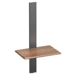 Regulowana półka ścienna czarno-brązowa Spacetronik SPGC21 stal 43cm