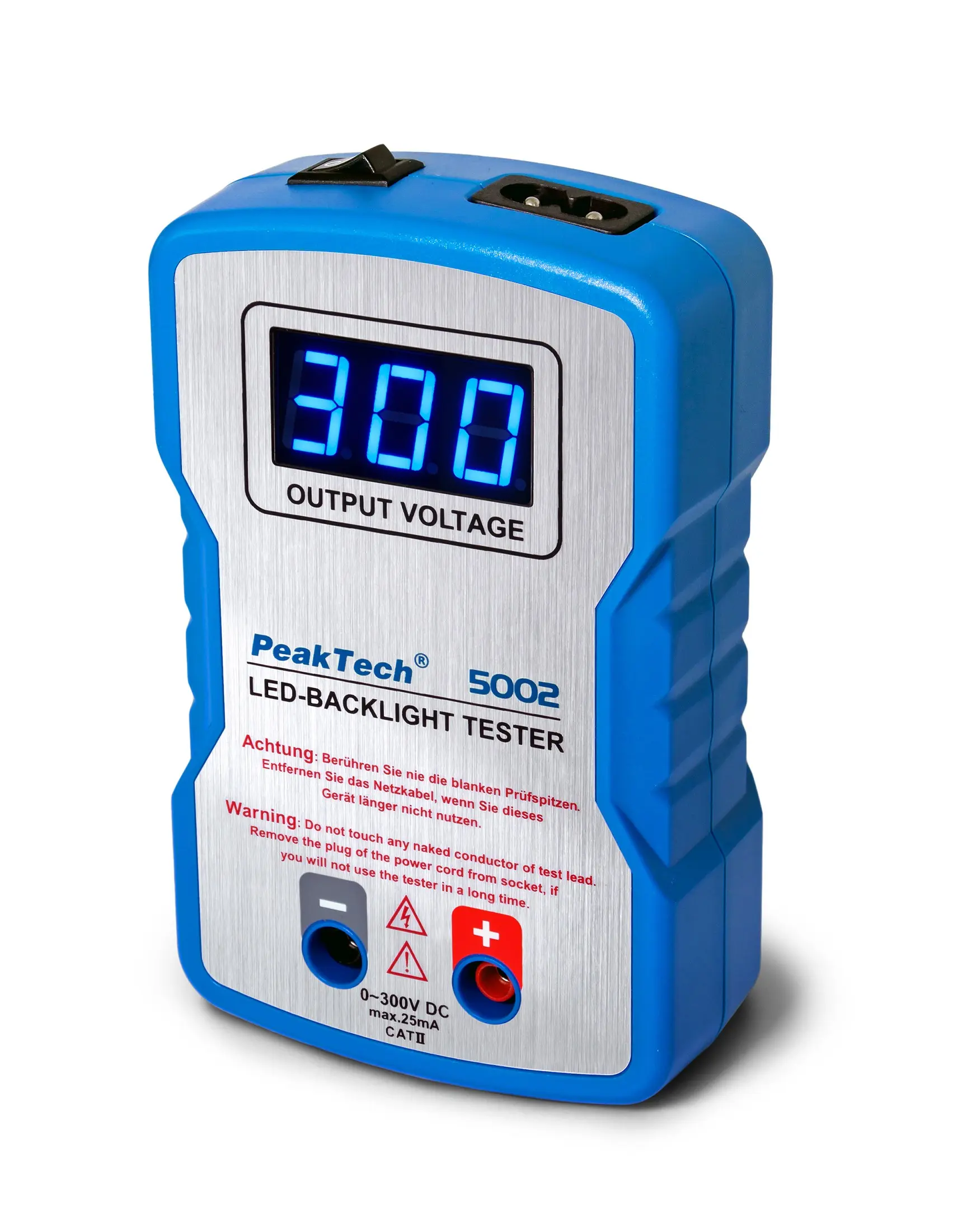 Tester LED i podświetlenia, odporności kondensatorów 0 do 300V PeakTech 5002
