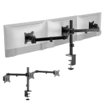 Uchwyt biurkowy OUTLET na 3 monitory przegubowy Spacetronik SPA-130