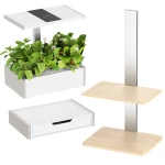 Zestaw DONICZKA  nawadniająca 10L Biała + KWIETNIK SZUFLADA LAMPA do roślin SMART GARDEN Spacetronik