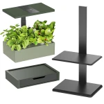 Zestaw DONICZKA  nawadniająca 10L Zielona + KWIETNIK SZUFLADA LAMPA do roślin SMART GARDEN Spacetronik