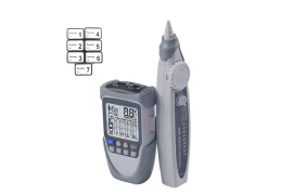 Zestaw Identyfikatory RJ45 7szt plus Wielofunkcyjny miernik tester kabli sieciowych LCD POE Szukacz Par Spacetronik SP-LT03