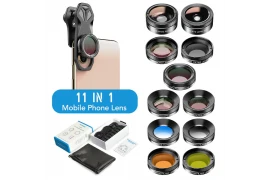 11w1 KIT to 3x obiektyw i 8x filtrów do telefonu APL-DG11