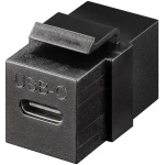 Złącze Keystone gniazdo USB-C 3.1obustronne czarne Spacetronik