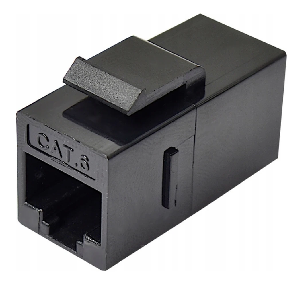 Złącze RJ45 Keystone CAT 6 UTP nieekranowane 2xRJ45 beczka
