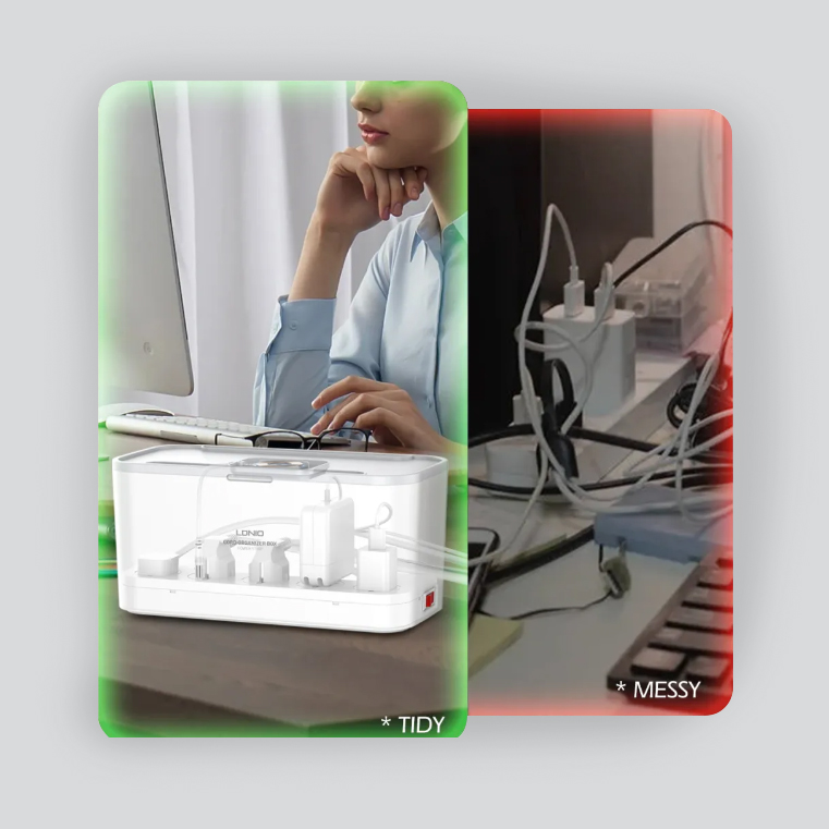 LDNIO SN5311 Power Strip with Cable Organizer
