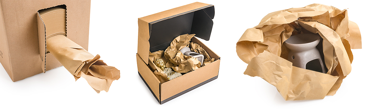 Papier pakowy makulaturowy EKO kraft, rolka z dyspenserem 8kg 38cm x 250m wypełniacz ekologiczny Bublaki BKF_B38_250