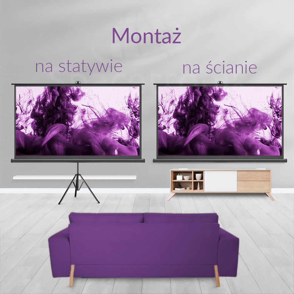 Ekran projekcyjny, przenośny ekran, kino domowe, projektor, projekcja, kino na podwórku, zewnętrzne kino domowe, ekran do projektora, projekcyjny ekran, Spacetronik, 84 cale, kino domowe, wysoka jakość, ekran 4K, ekran na zewnątrz, ekran HD, łatwa instalacja, ekran na ścianę, ekran na statywie