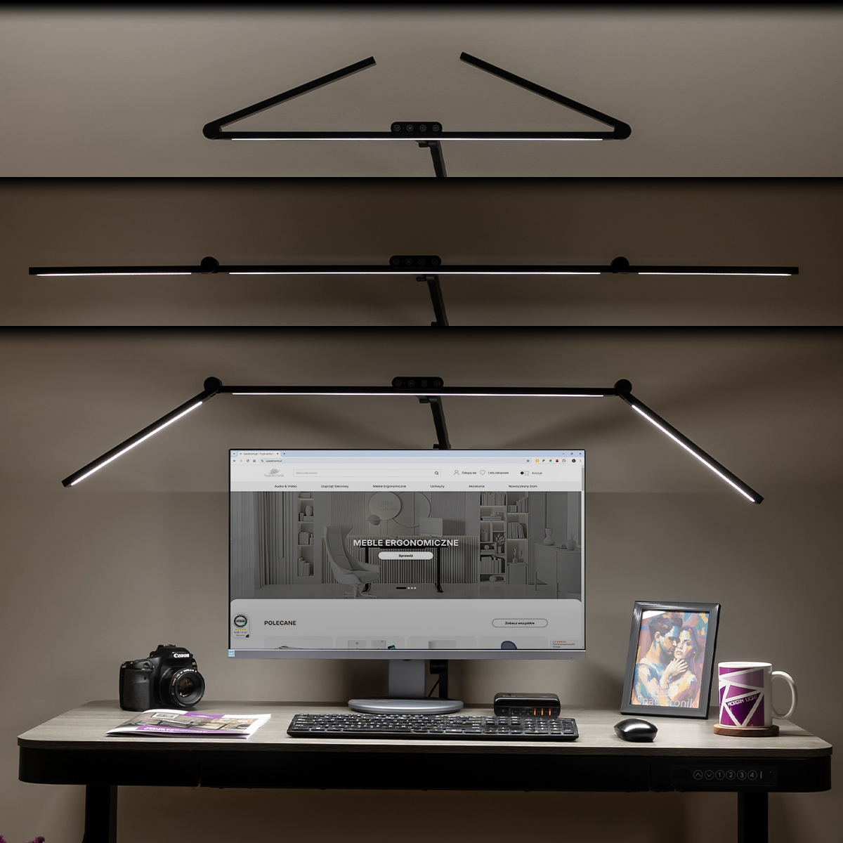 Biurkowa Lampa LED Spacetronik, Lampa Kreślarska LED, Oświetlenie LED bezcieniowe, Lampa biurkowa z regulacją jasności, Ergonomiczna lampa do pracy, Profesjonalne oświetlenie biurkowe, Lampa Spacetronik Glow d3, Oświetlenie do biura i domu, Ochrona wzroku lampa biurkowa, Inwestycja w zdrowe oświetlenie, Nowoczesna lampa biurkowa LED, Spacetronik, oświetlenie kreślarskie, Lampa z regulowaną temperaturą barwową, Stylowa lampa biurkowa czarna