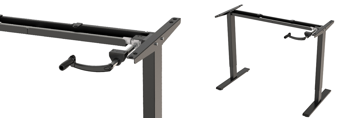 Biurko regulowane Spacetronik Ergoline SPE-114MB czarne loft