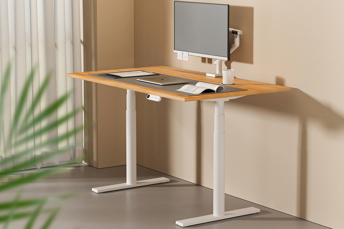 Biurko elektryczne Spacetronik SPE-227W białe ergonomiczne