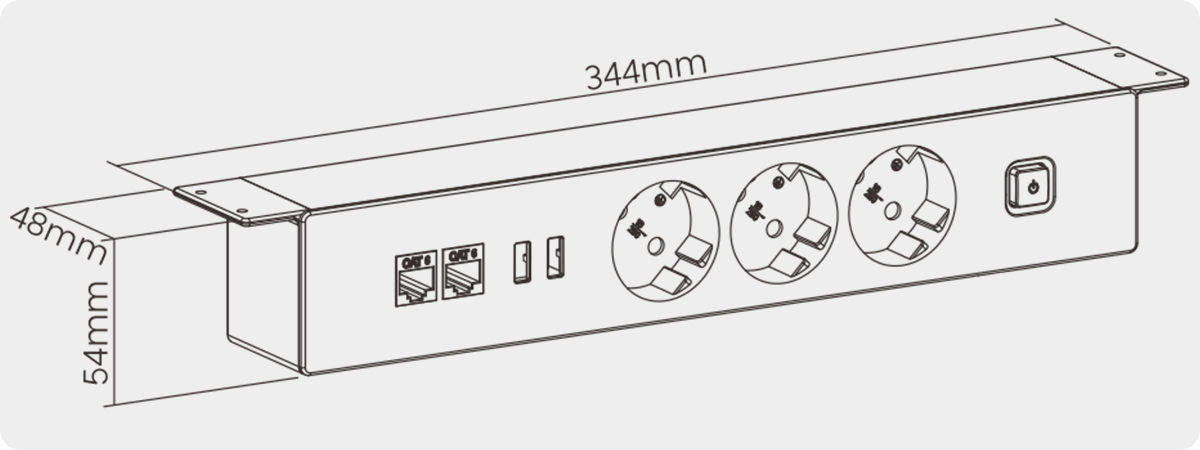 Gniazdo podblatowe z ładowarką usb