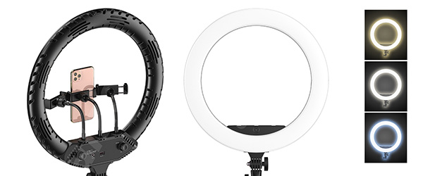 lampa pierścieniowa ze statywem Apexel APL-FL18JJ12Y