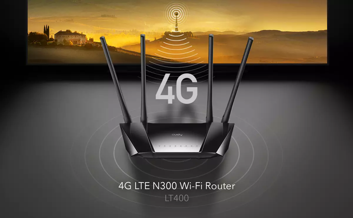 Router WiFi na kartę sim 4G LTE SIM WAN 300Mbps Cudy LT400