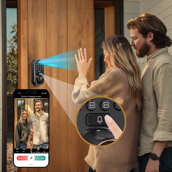 Inteligentny zamek do drzwi ARPHA D289H kamera
