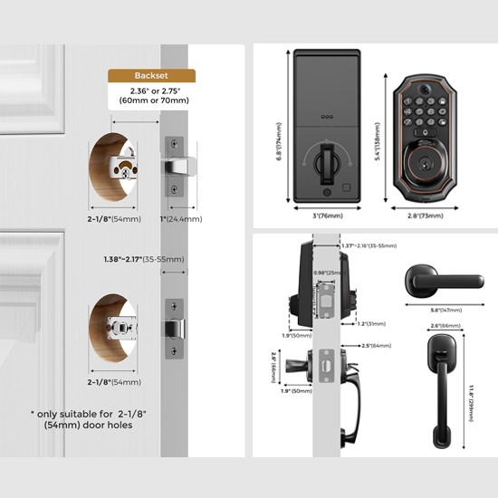 Inteligentny zamek do drzwi ARPHA D289H instalacja