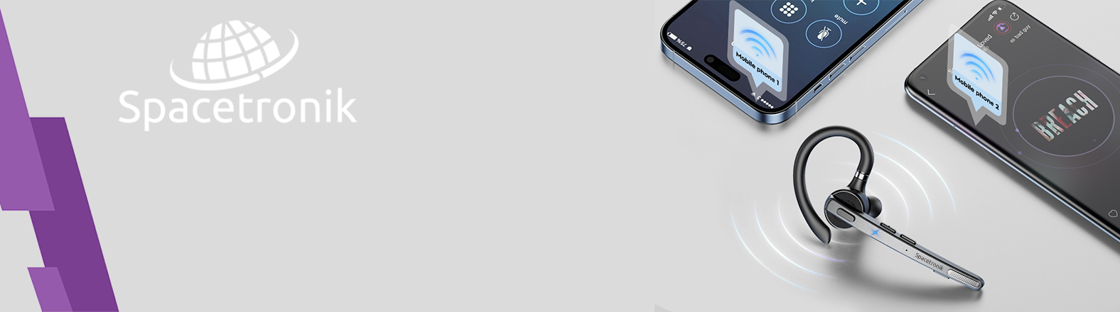 Zestaw słuchawkowy bluetooth Spacetronik SP-HA01