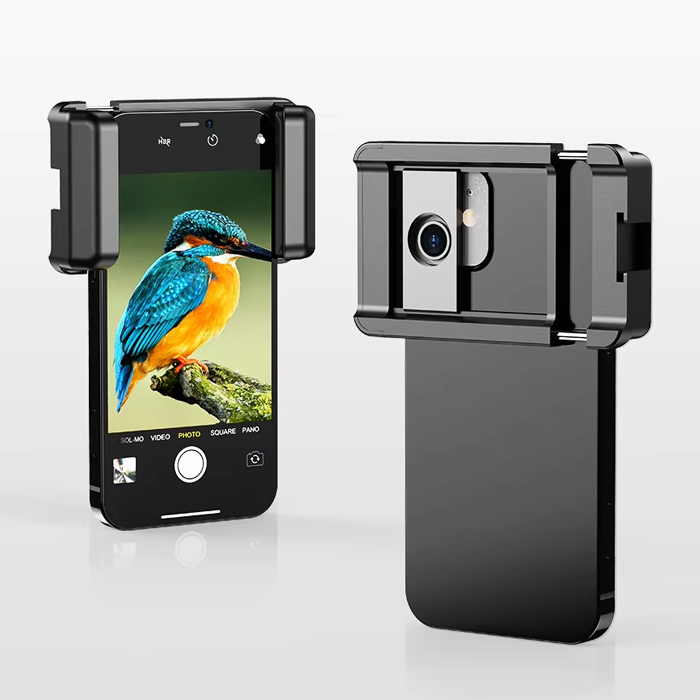 uniwersalny uchwyt do teleobiektywu, kompatybilny z większością telefonów, Apexel APL-22XCR50, fotografia mobilna, uchwyt na smartfon, wygodne mocowanie, stabilne uchwyty, smartfon iOS Android