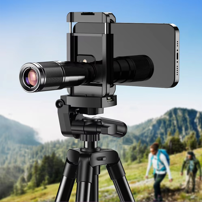 teleobiektyw do telefonu, zoom 22x, Apexel APL-22XCR50, teleobiektyw ze statywem, obiektyw do smartfona, fotografia mobilna, zoom optyczny, statyw do telefonu