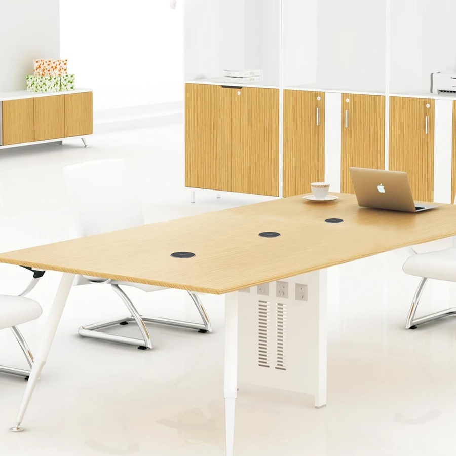 Bezprzewodowa ładowarka indukcyjna Spacetronik SPM-04 montowana w blat stołu z szybkim ładowaniem 15W, wodoodporna, idealna do biura i domu, elegancka ładowarka do telefonu z funkcją ładowania indukcyjnego i portami USB-A i USB-C.