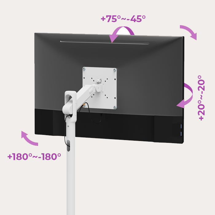 stojak tv z obrotem 360, mobilny uchwyt do monitora, tv vesa 200x200, stojak biurowy, ekran obrotowy, stojak prezentacyjny, swobodna regulacja monitora, tv podłogowy
