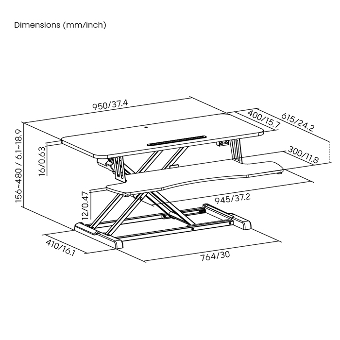 elektryczna podstawka do biurka, regulowana podstawka biurkowa, podstawka sit stand, converter biurkowy x-lift, biurko z regulacją wysokości, podstawka z półką na klawiaturę, stojak na laptopa do biurka, spacetronik SPR-137LB