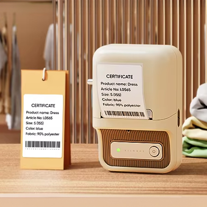 drukarka etykiet Niimbot B21, etykieciarka Bluetooth, mobilna drukarka termiczna, drukarka do etykiet samoprzylepnych, drukarka do kodów kreskowych, etykieciarka do biura, drukarka do przypraw, Niimbot aplikacja do druku