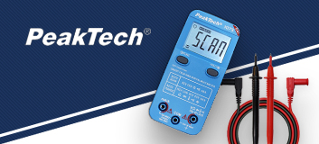 multimetr cyfrowy PeakTech P 1073, miernik napięcia AC/DC, tester prądu 600V, NCV bezdotykowe wykrywanie napięcia, Live Test wykrywanie przewodów, multimetr elektryczny, miernik rezystancji, sprzęt dla elektryków